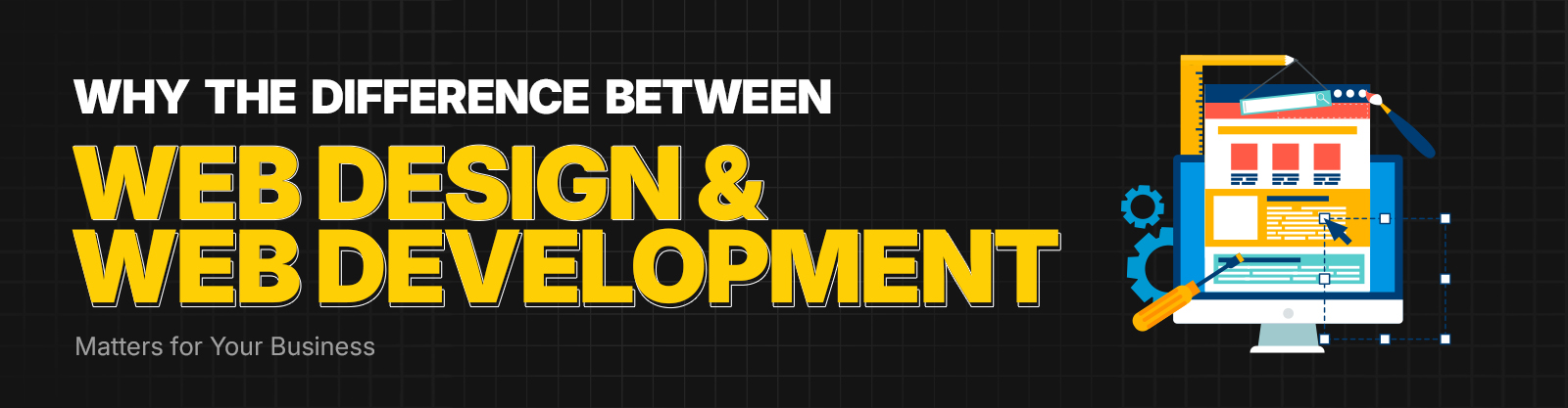 Web Design vs Web Development Banner